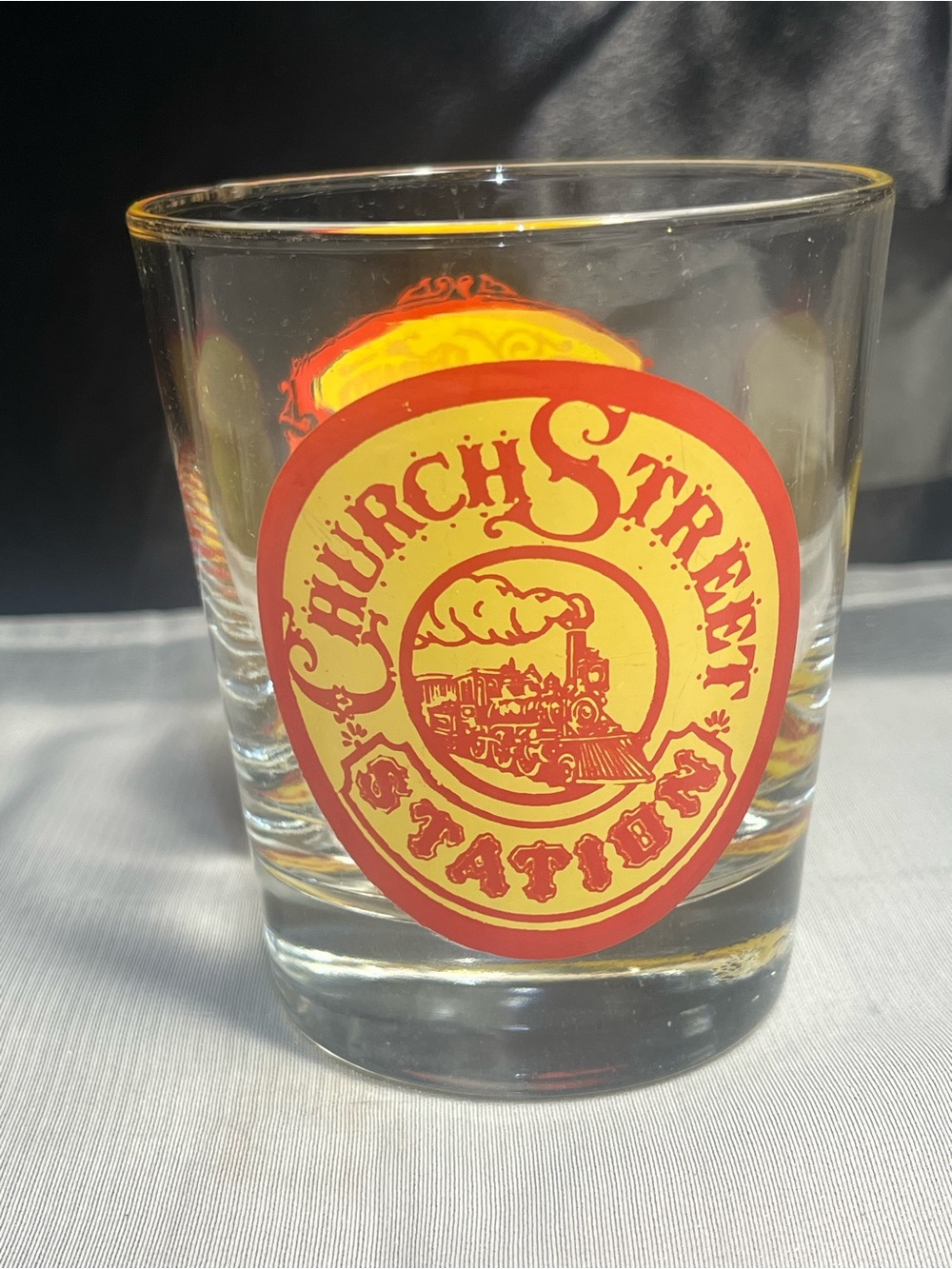 Vintage Rosie O'Grady's Cheyenne Saloon souvenir glass from Orlando, Florida.